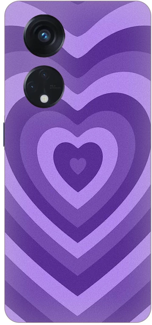 Purple Hearts Silicone Case θήκη για OPPO A78 5G
