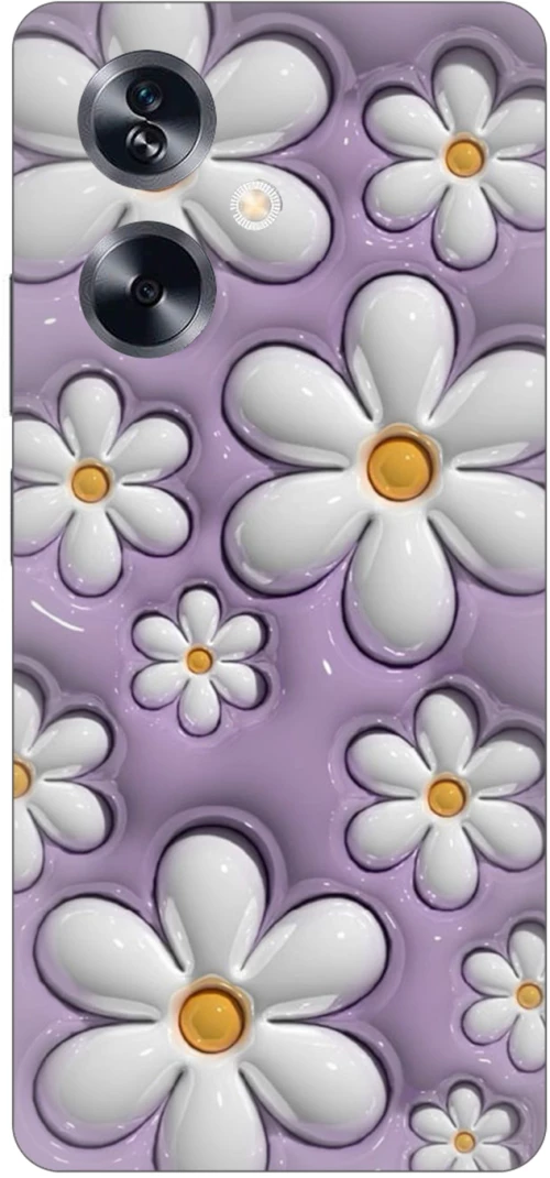 Flowers in Purple Silicone Case θήκη για OPPO A79 5G