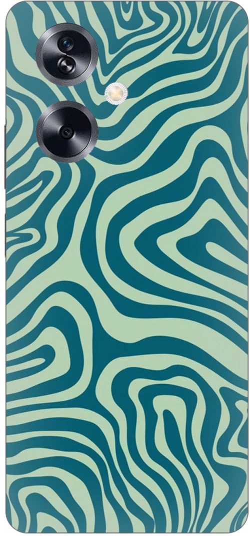 Green Lines Silicone Case θήκη για OPPO A79 5G