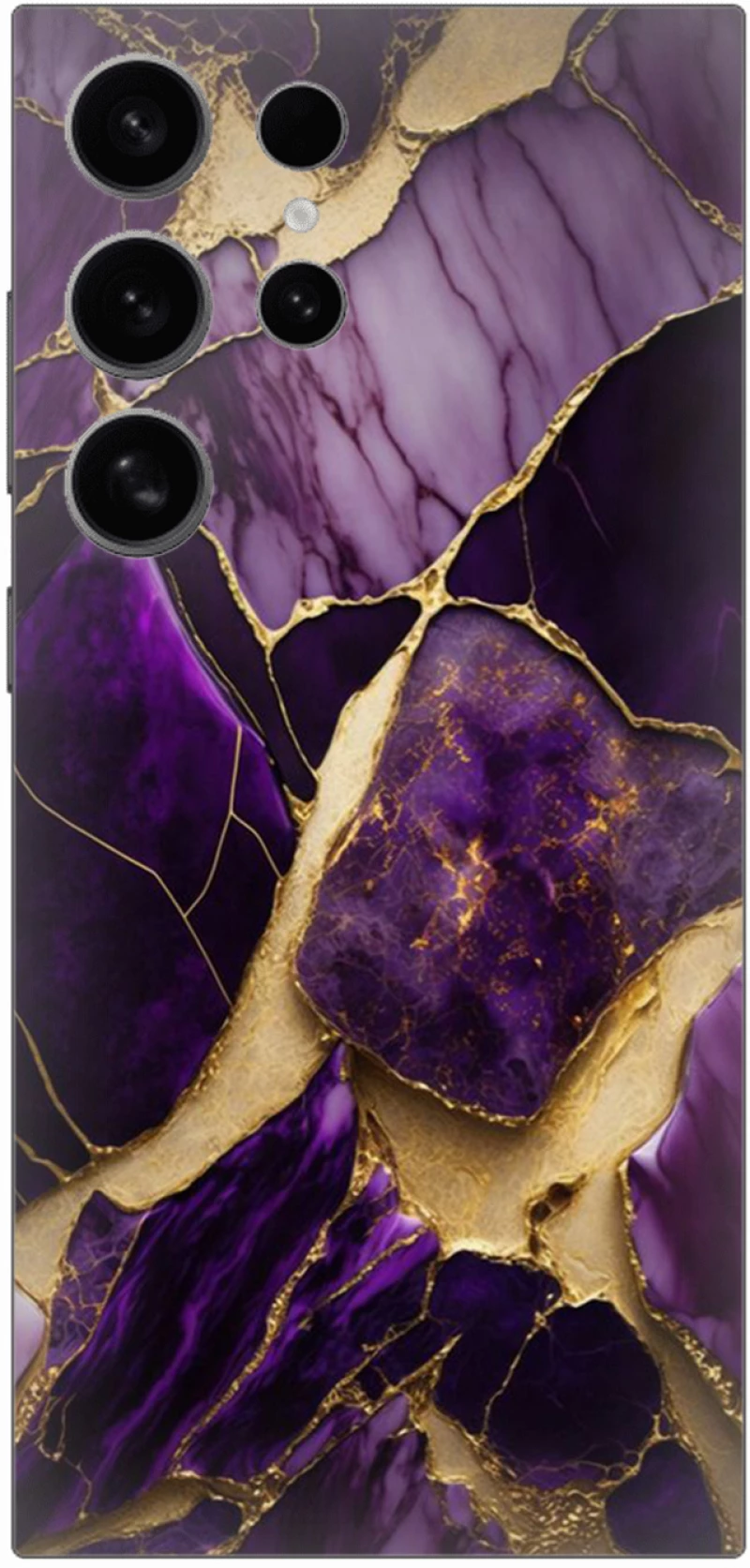 Marble Black-Purple Case θήκη για Samsung Galaxy S25 Ultra 5G
