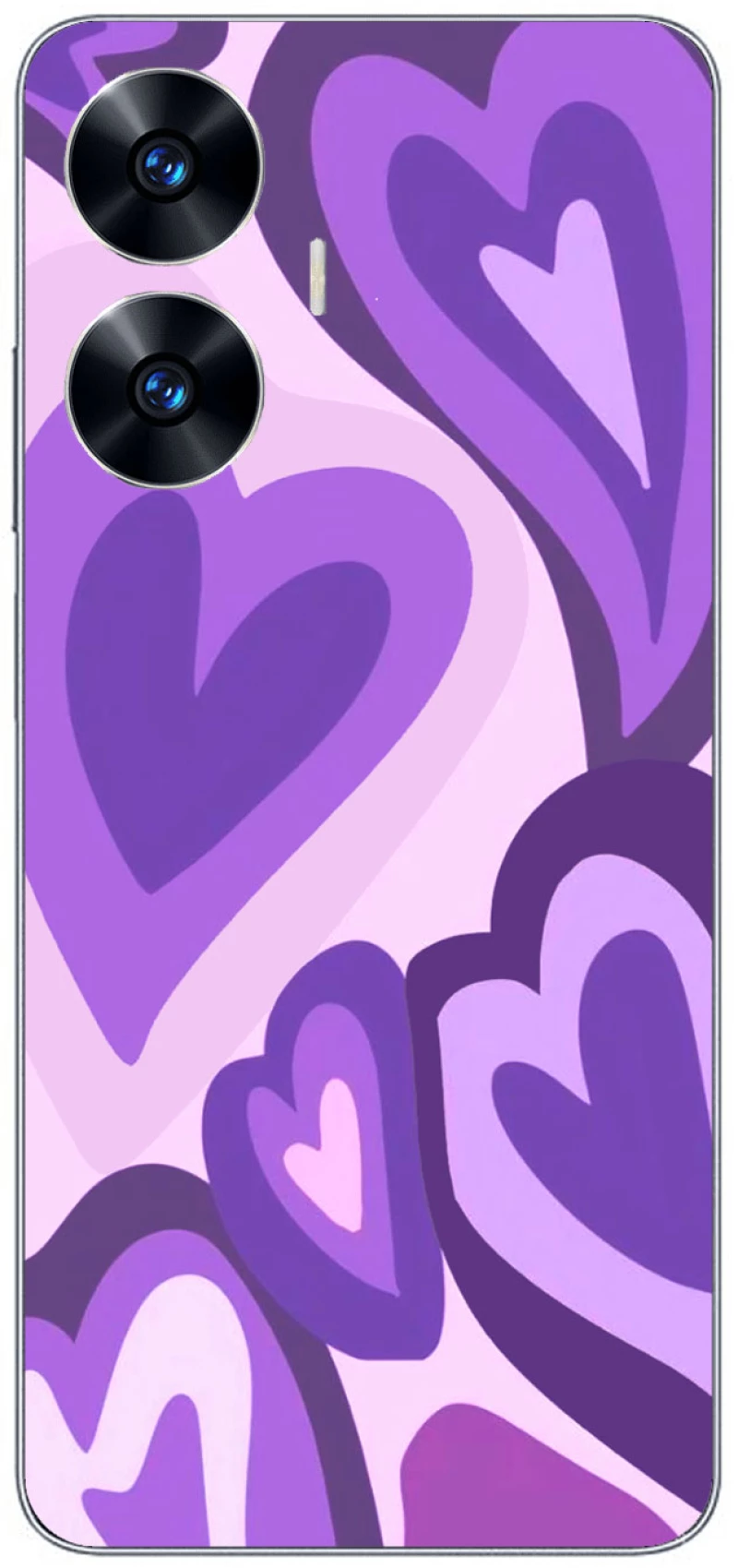 Purple Hearts Θήκη για Realme C55