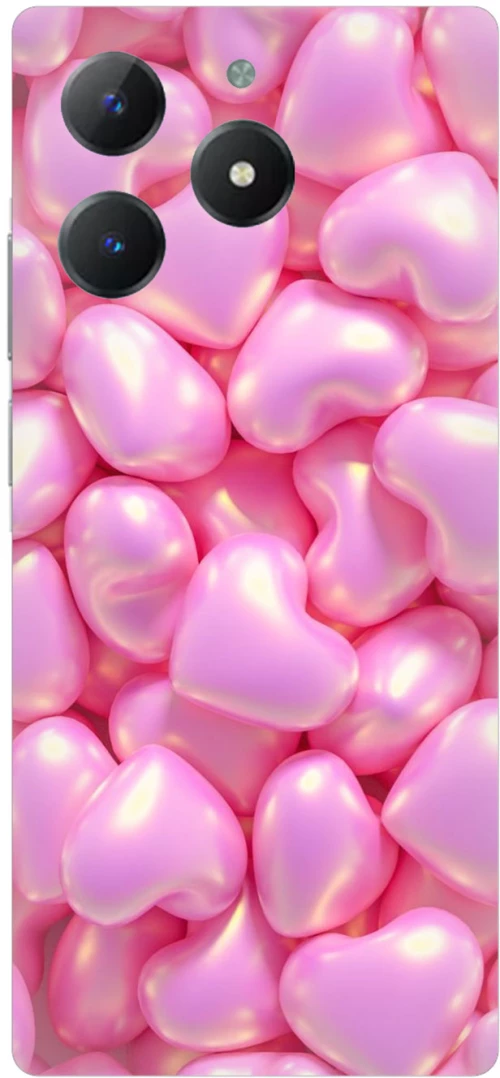 Pink Hearts Θήκη για Realme C61 4G