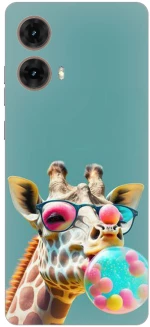 Colorful Giraffe Silicone Case Θήκη για Motorola Moto G85 5G