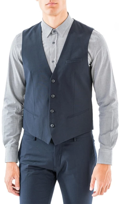 ANTONY MORATO SLIM FIT VEST MEN ANTONY MORATO ΜΠΛΕ (MMVE00067-FA550066-7066)