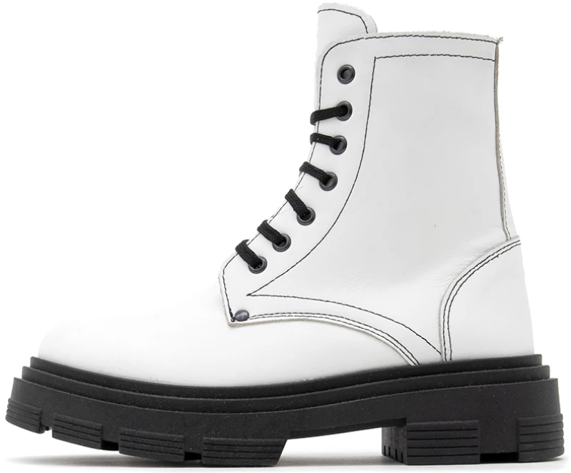 DEBUTTO DONNA LEATHER BIKER BOOTS WOMEN DEBUTTO DONNA ΛΕΥΚΟ (DD-651-L)