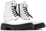 DEBUTTO DONNA LEATHER BIKER BOOTS WOMEN DEBUTTO DONNA ΛΕΥΚΟ (DD-651-L)