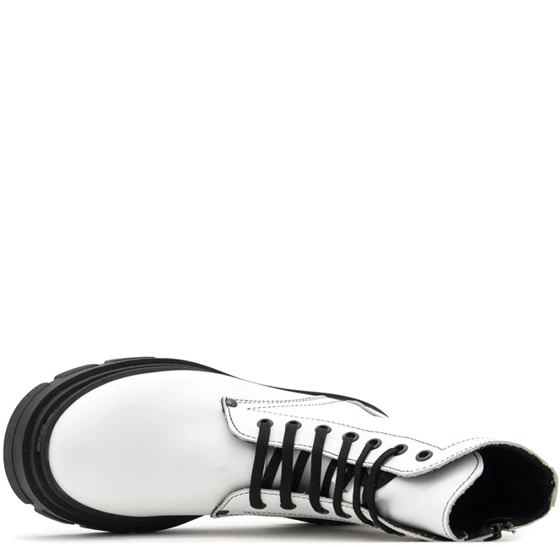 DEBUTTO DONNA LEATHER BIKER BOOTS WOMEN DEBUTTO DONNA ΛΕΥΚΟ (DD-651-L)