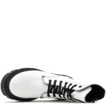 DEBUTTO DONNA LEATHER BIKER BOOTS WOMEN DEBUTTO DONNA ΛΕΥΚΟ (DD-651-L)