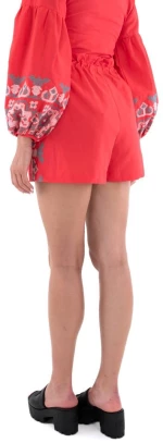 AUGUST SHORTS WOMEN AUGUST ΚΟΚΚΙΝΟ- ΛΕΥΚΟ- ΠΡΑΣΙΝΟ (S22A3020)