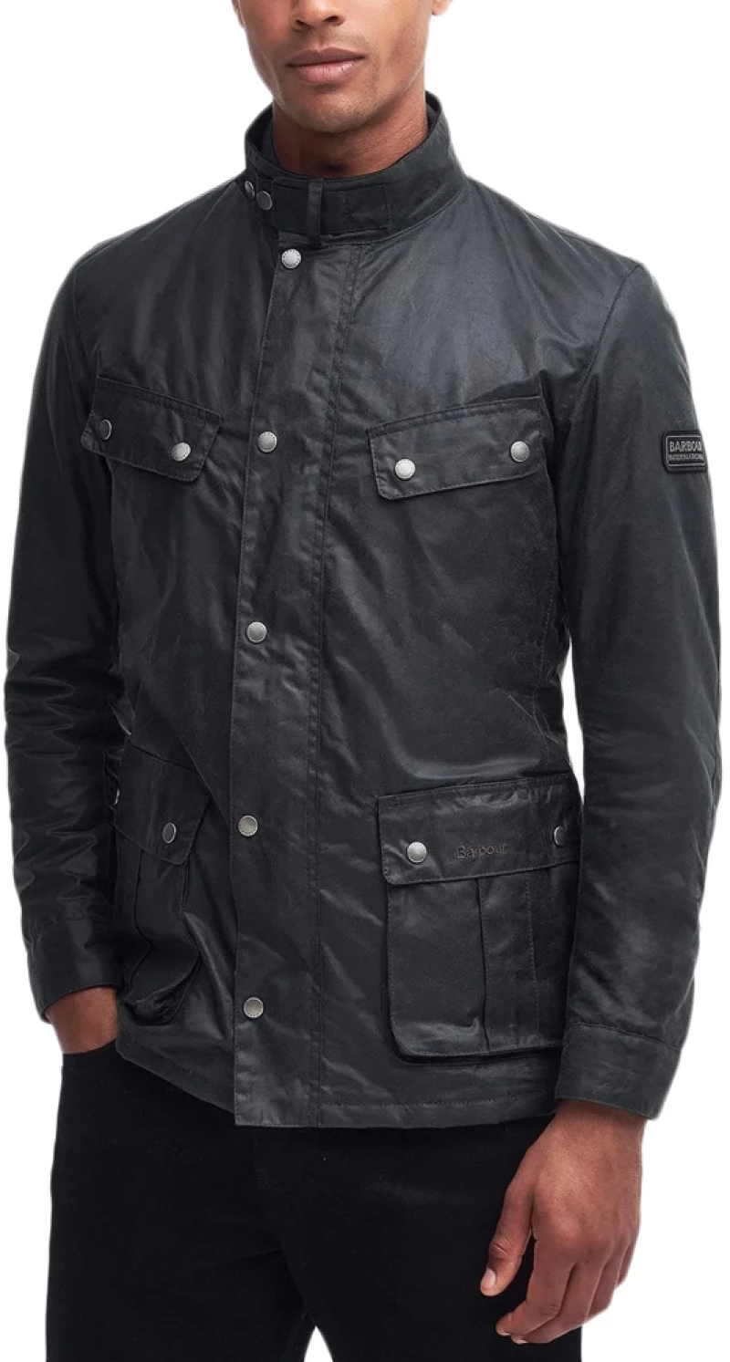 BARBOUR DUKE WAX JACKET MEN BARBOUR INTERNATIONAL ΜΑΥΡΟ (MWX0337-SG91)
