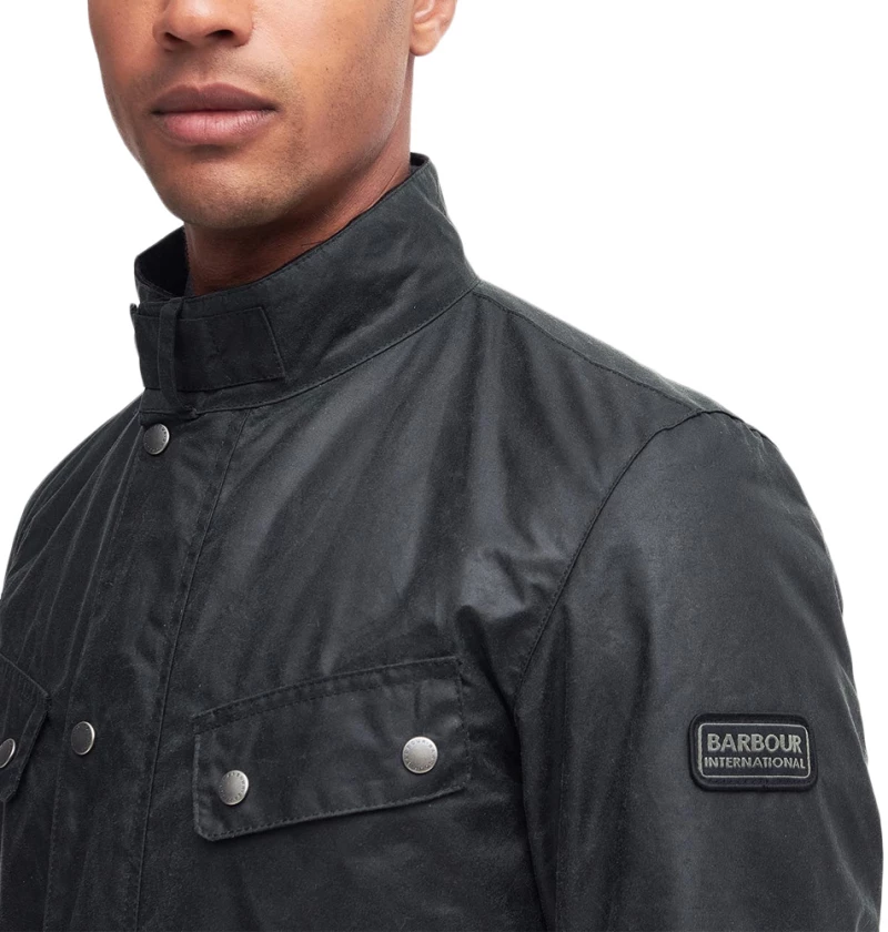 BARBOUR DUKE WAX JACKET MEN BARBOUR INTERNATIONAL ΜΑΥΡΟ (MWX0337-SG91)
