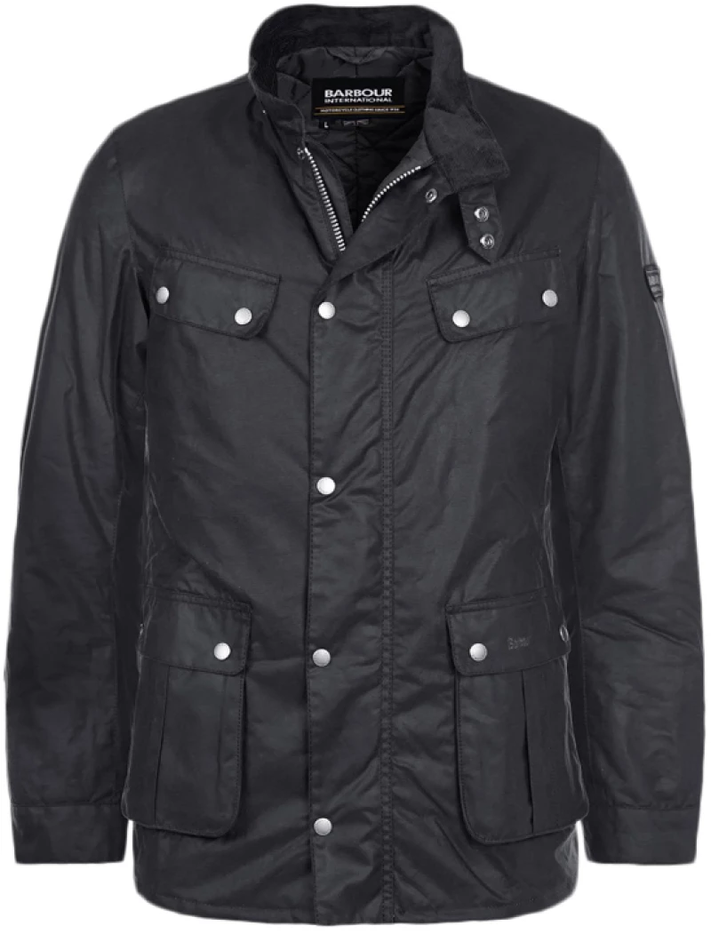BARBOUR DUKE WAX JACKET MEN BARBOUR INTERNATIONAL ΜΑΥΡΟ (MWX0337-SG91)