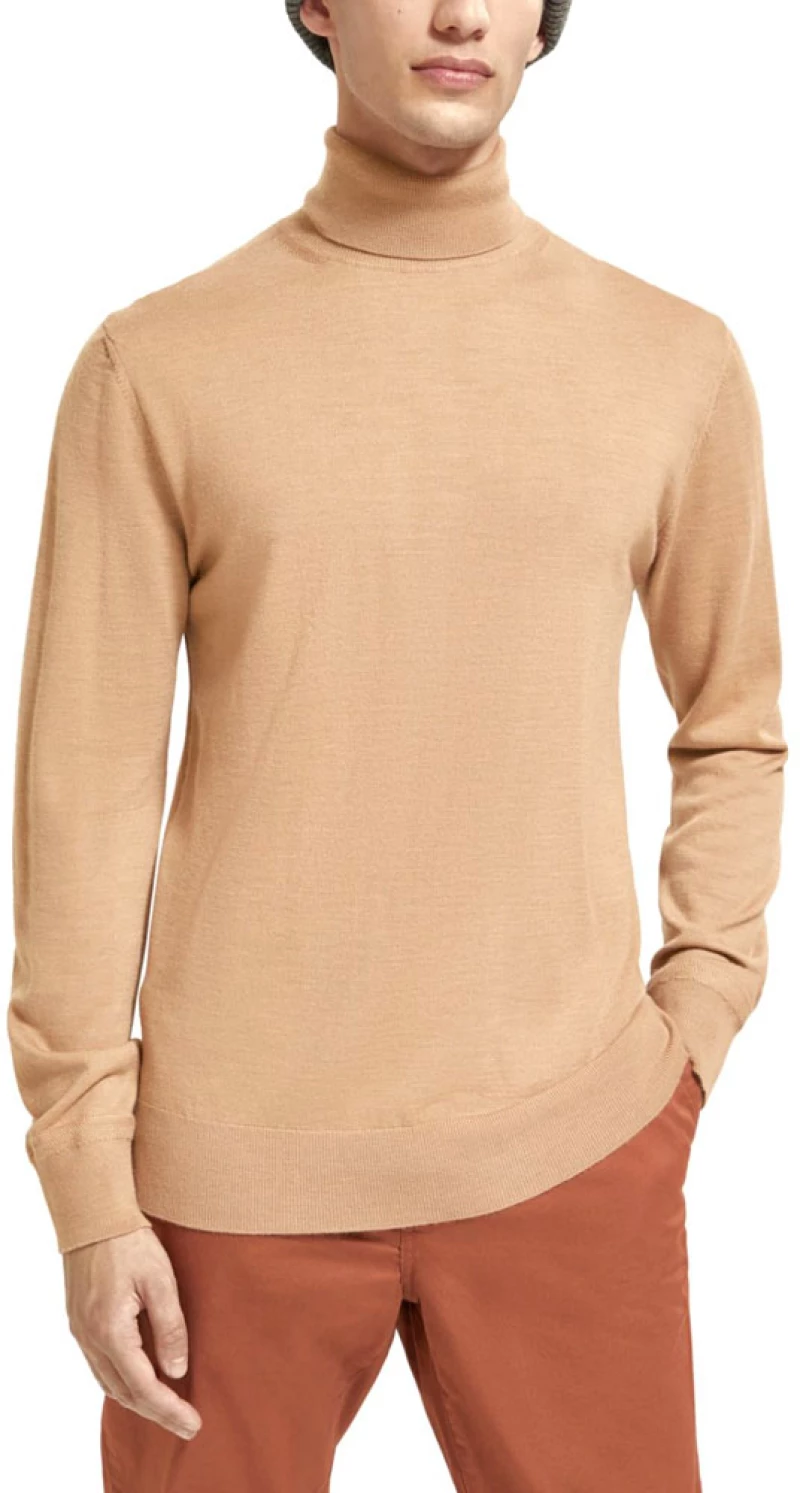 SCOTCH n SODA MERINO WOOL TURTLENECK REGULAR FIT PULLOVER MEN SCOTCH & SODA ΜΠΕΖ (174594-0760)