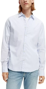 SCOTCH n SODA ESSENTIAL SOLID SLIM FIT SHIRT MEN SCOTCH & SODA ΣΙΕΛ (179006-0765)