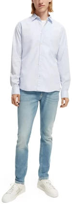 SCOTCH n SODA ESSENTIAL SOLID SLIM FIT SHIRT MEN SCOTCH & SODA ΣΙΕΛ (179006-0765)