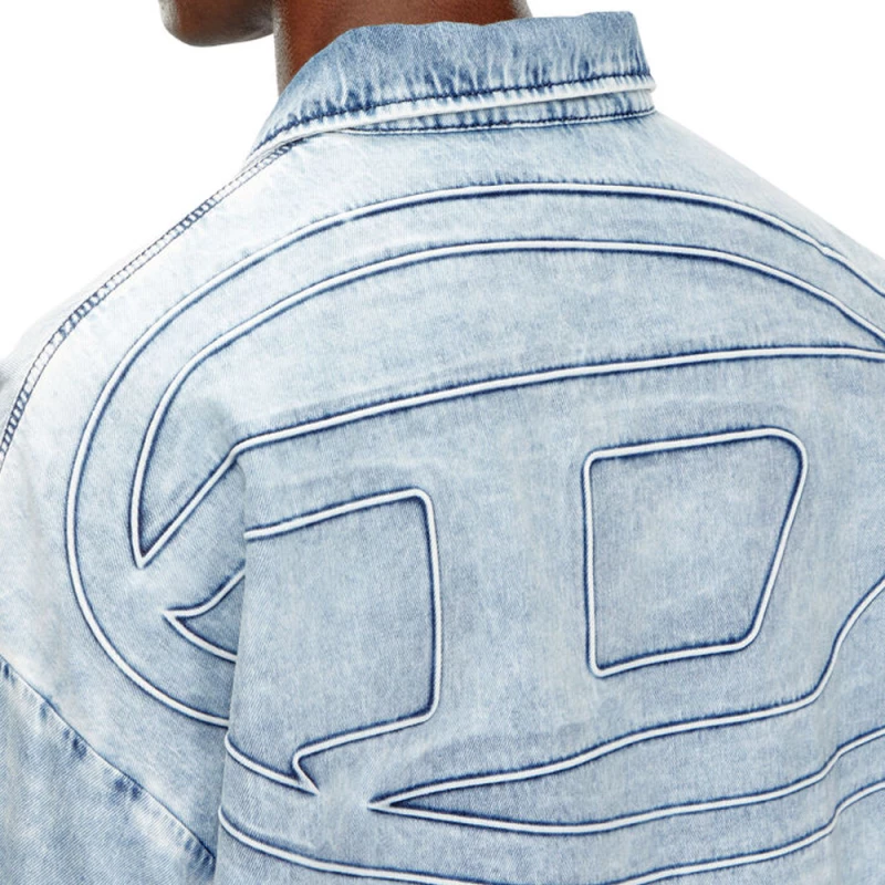 DIESEL D-KRAP-S1 DENIM RELAXED FIT JACKET MEN DIESEL ΜΠΛΕ (A14339-0CBCW-01)
