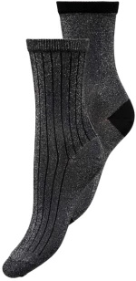 ONLY ONLELENA 2 PACK SOCKS WOMEN ONLY ΑΣΗΜΙ- ΜΑΥΡΟ (15253098-BLACK)