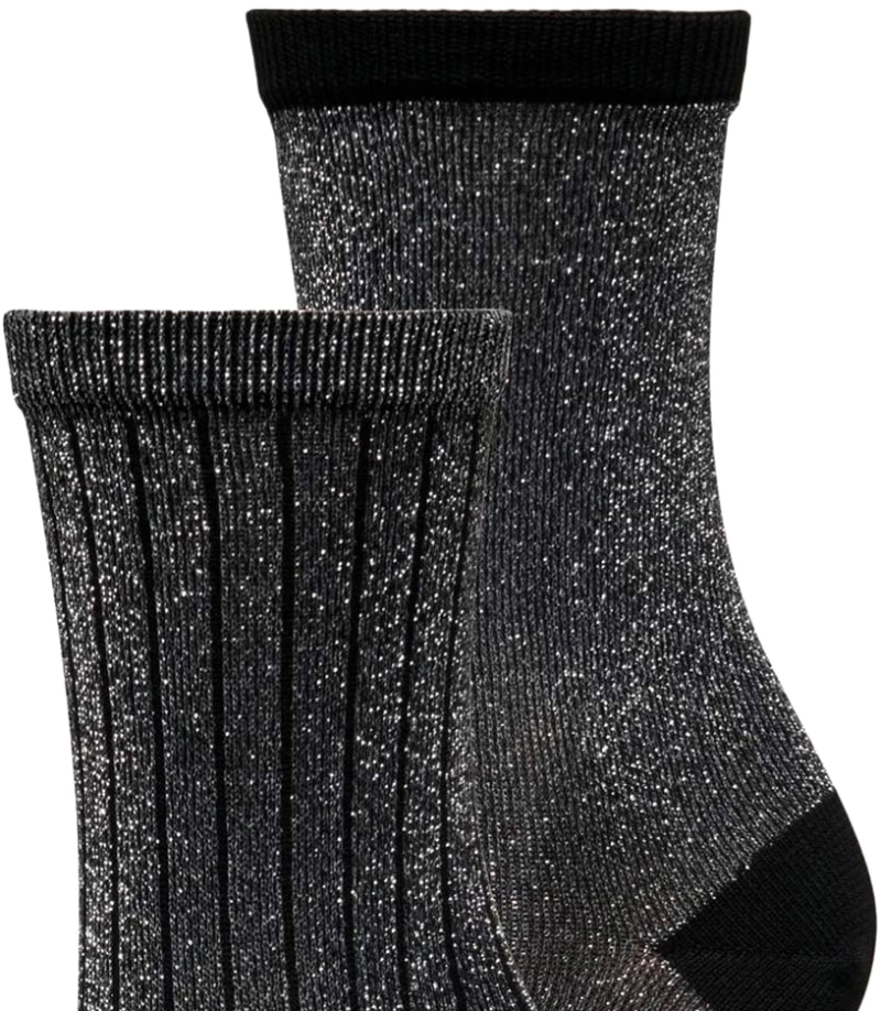 ONLY ONLELENA 2 PACK SOCKS WOMEN ONLY ΑΣΗΜΙ- ΜΑΥΡΟ (15253098-BLACK)