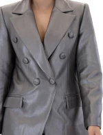 ZOYA METALLIC DOUBLE BREASTED BLAZER WOMEN ZOYA ΑΣΗΜΙ (1461.207.0576-SILVER)