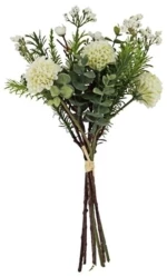 Ντάλιες μπουκέτο λευκό Η33cm