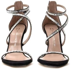 MOURTZI SUEDE HIGH HEEL SANDALS WOMEN MOURTZI ΜΑΥΡΟ (MRTZ-10/1008E14-S)