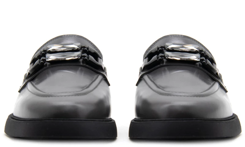 MOURTZI LEATHER MOCCASINS WOMEN MOURTZI ΓΚΡΙ (MRTZ-1/13902-GREY-L)