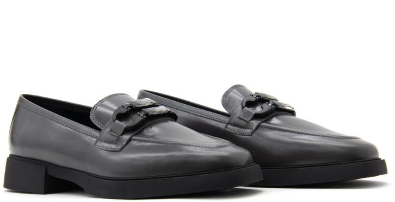 MOURTZI LEATHER MOCCASINS WOMEN MOURTZI ΓΚΡΙ (MRTZ-1/13902-GREY-L)