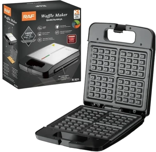 RAF Βαφλιέρα 4 Θέσεων για Βαφλάκια 1400W R.521 - Waffle Maker