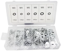 Ροδέλες αλουμινίου 900τμχ - 900pcs Lock washer assortment