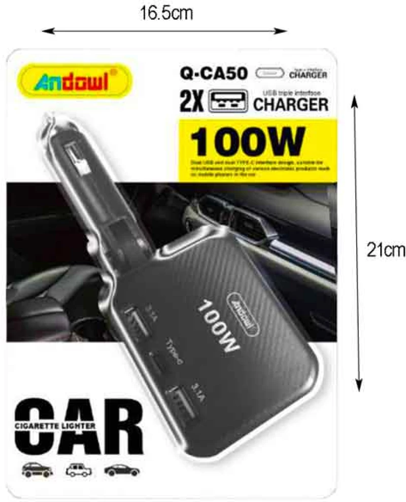 Andowl Φορτιστής αυτοκινήτου QCA50 - Car charger