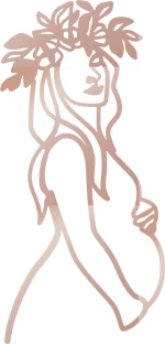 Cake Topper Woman Pregnant Roze gold καθρέπτης