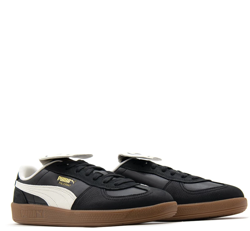 PUMA PALERMO PREMIUM LEATHER SNEAKERS UNISEX PUMA ΛΕΥΚΟ- ΜΑΥΡΟ (401744-02)