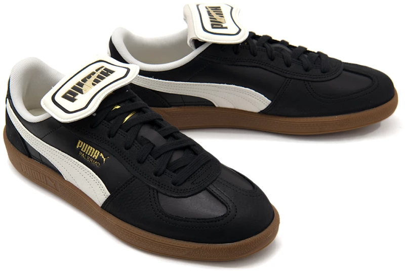 PUMA PALERMO PREMIUM LEATHER SNEAKERS UNISEX PUMA ΛΕΥΚΟ- ΜΑΥΡΟ (401744-02)