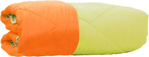 Κουβερλί Υπέρδιπλο Δίχρωμο Microfiber 220x240εκ Πορτοκαλί-Λαχανί Viopros
