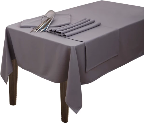 Τραπεζομάντηλο Μονόχρωμο Τετράγωνο Πολυέστερ 160x160εκ Άρμονι Γκρι Viopros