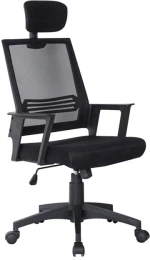 Bf2008 Πολυθρόνα Γραφείου Διευθυντή - Mesh Μαύρο Woodwell 59x63x111/121υψ 20386 ΕΟ518,1