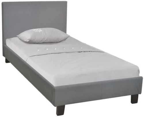 WILTON Κρεβάτι Μονό, για Στρώμα 90x190cm, Ύφασμα Γκρι 97x203x89υψ Woodwell 22941 Ε8060,F2