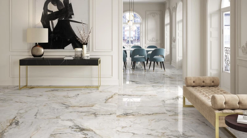 Πλακάκι CR. PISA GOLD 60x120 Λευκό Γυαλιστερό