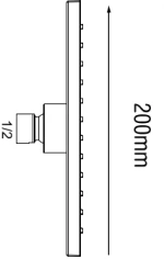 Ανοξείδωτος κώδωνας Ντουζ Modea Slim 00-03105/1 20x20 Χρωμέ