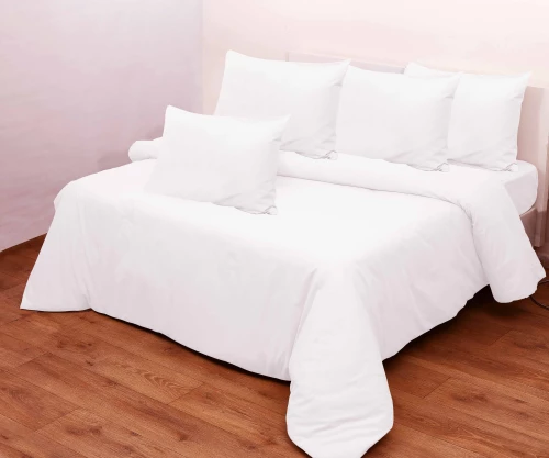 Σετ Σεντόνια Μονά Φανέλα Μονόχρωμο Λευκό 100% Βαμβάκι 170x265εκ 3100 Viopros