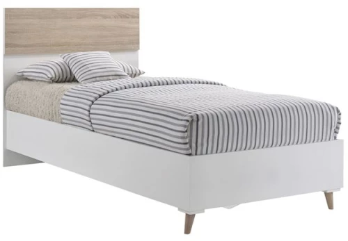 ALIDA Κρεβάτι Μονό για Στρώμα 90x200cm, Απόχρωση Sonoma - Άσπρο 97x203x100υψ Woodwell 20311 Ε7347,2