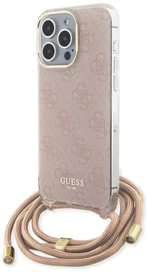 Guess  Crossbody Cord 4G Θήκη για iPhone 15 Pro Max pink