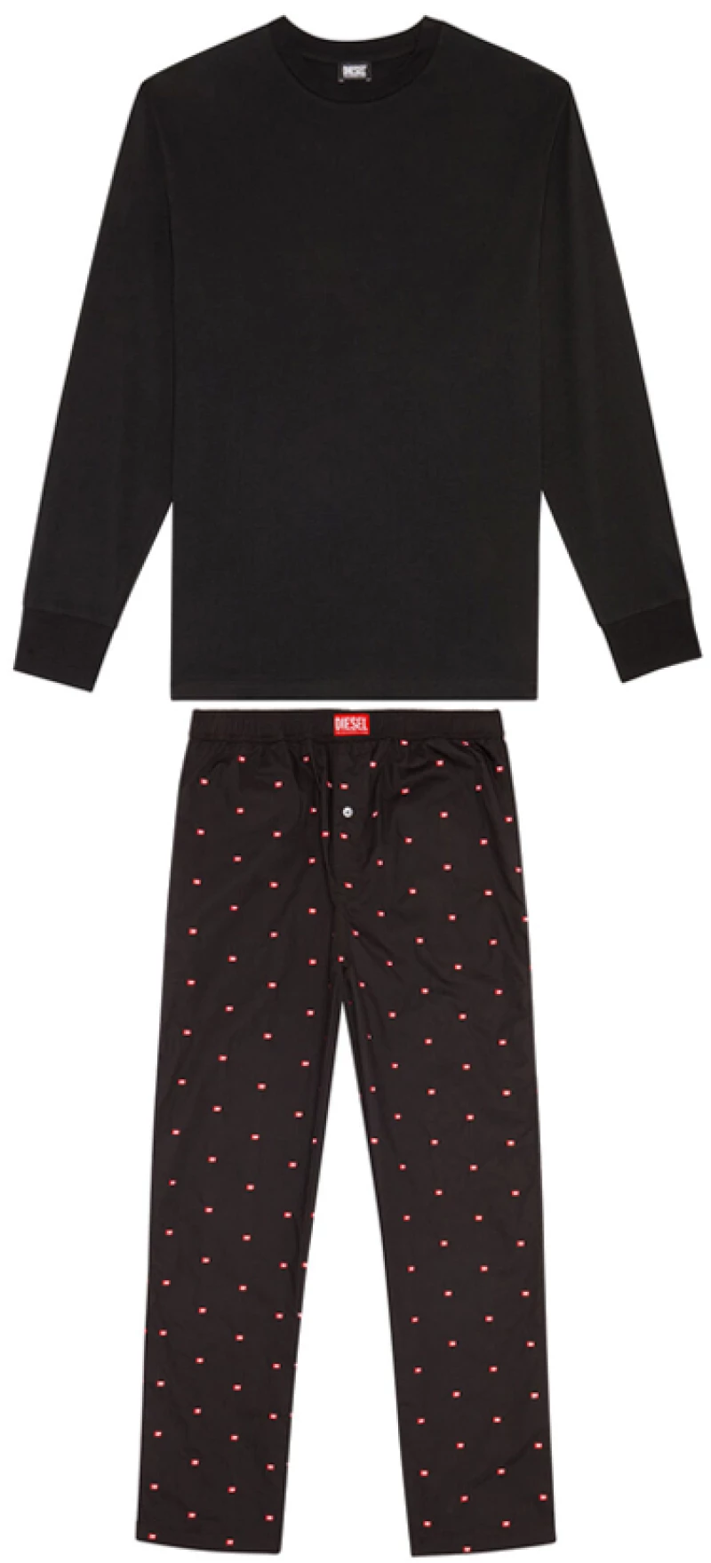DIESEL UMKIT-JUSTIN-DERIK PYJAMA SET MEN DIESEL ΜΑΥΡΟ (A07125-0KGAD-900)