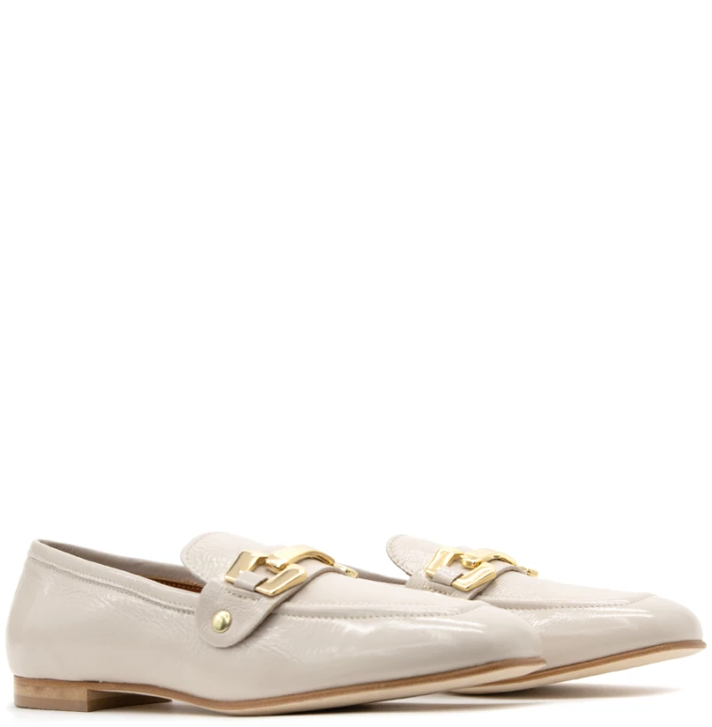 VELAIDE PATENT LEATHER MOCASSINS WOMEN VELAIDE ΕΚΡΟΥ (VLD-M09-D-AVORIO-PL)