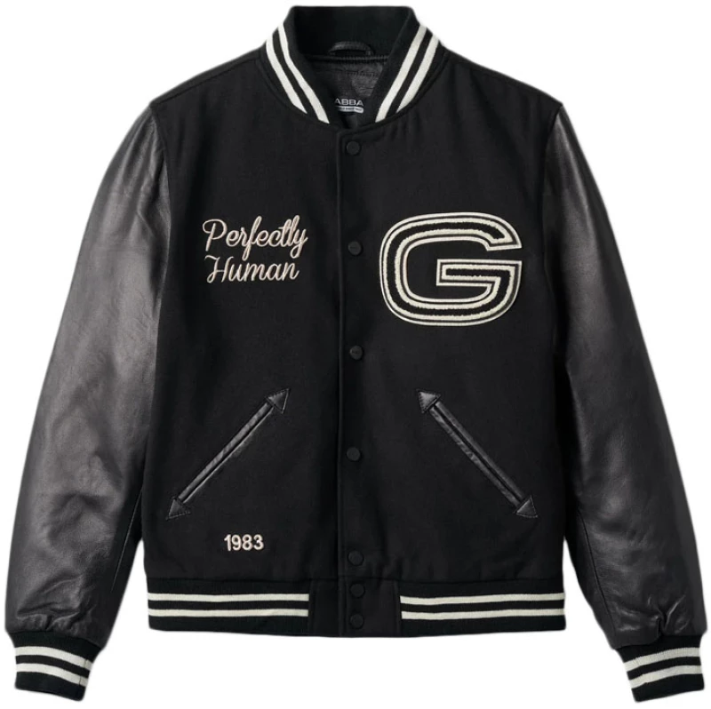 GABBA TREVAR SEC COLLEGE BOMBER JACKET MEN GABBA ΕΚΡΟΥ- ΜΑΥΡΟ (10734-9999)