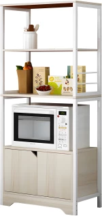 Ραφιέρα Κουζίνας CARIBOU Maple/Λευκό MDF/Μέταλλο 60x30x120cm
