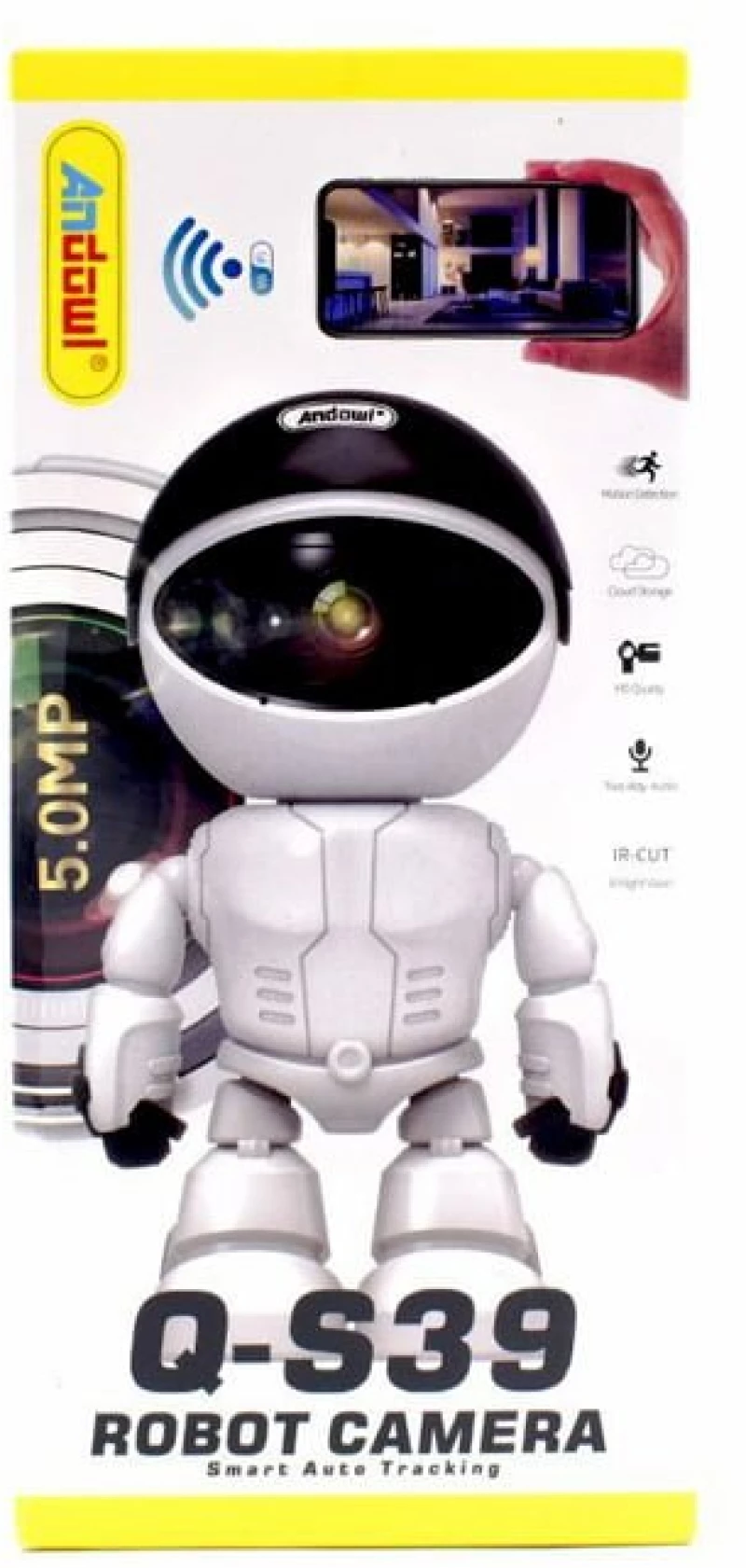 Andowl IP Κάμερα σε Σχήμα Ρομπότ 360º WiFi Android/iOS με Νυχτερινή Λήψη Q-S39 - Robot camera