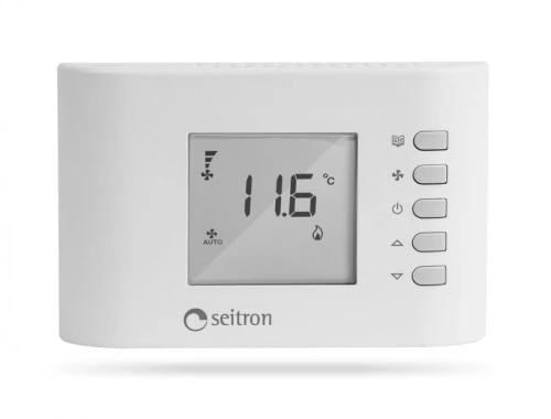 SEITRON TFZ01M ΕΠΙΤΟΙΧΟΣ ΨΗΦΙΑΚΟΣ ΠΡΟΓΡΑΜΜΑΤΙΖΟΜΕΝΟΣ ΘΕΡΜΟΣΤΑΤΗΣ FAN COIL (0-10V)