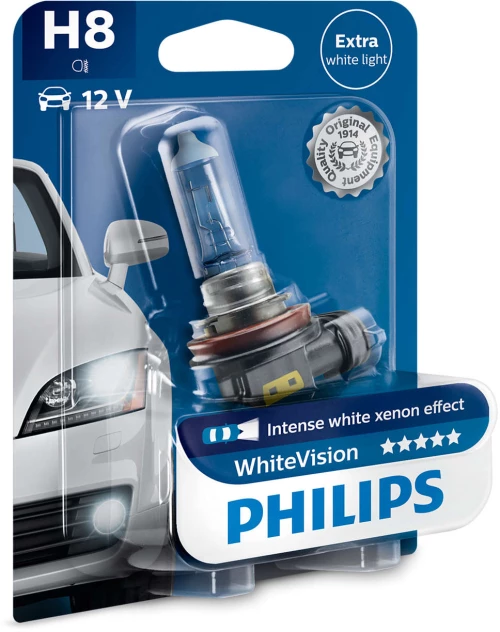 Λάμπα Philips H8 White Vision 12V 35W 3700K +60%  12360WHVB1