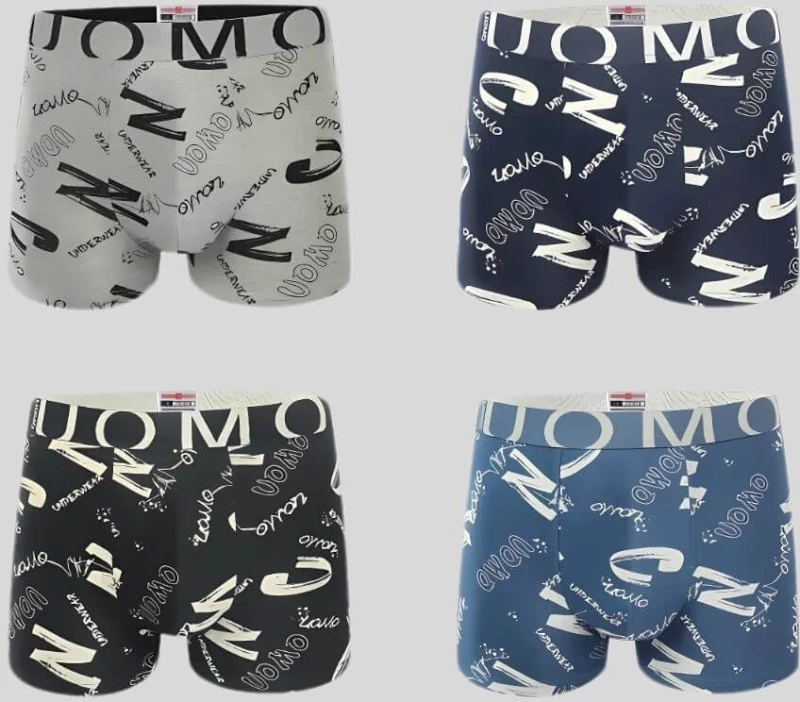 Boxer Ανδρικά 4Pack W9006 - ΠΟΛΥΧΡΩΜΟ